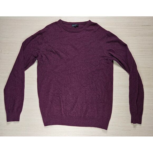 Emi Maglia Womens Sweater Size L Made In Italy Cashmere Wool Blend Maroon Purple - Picture 1 of 13